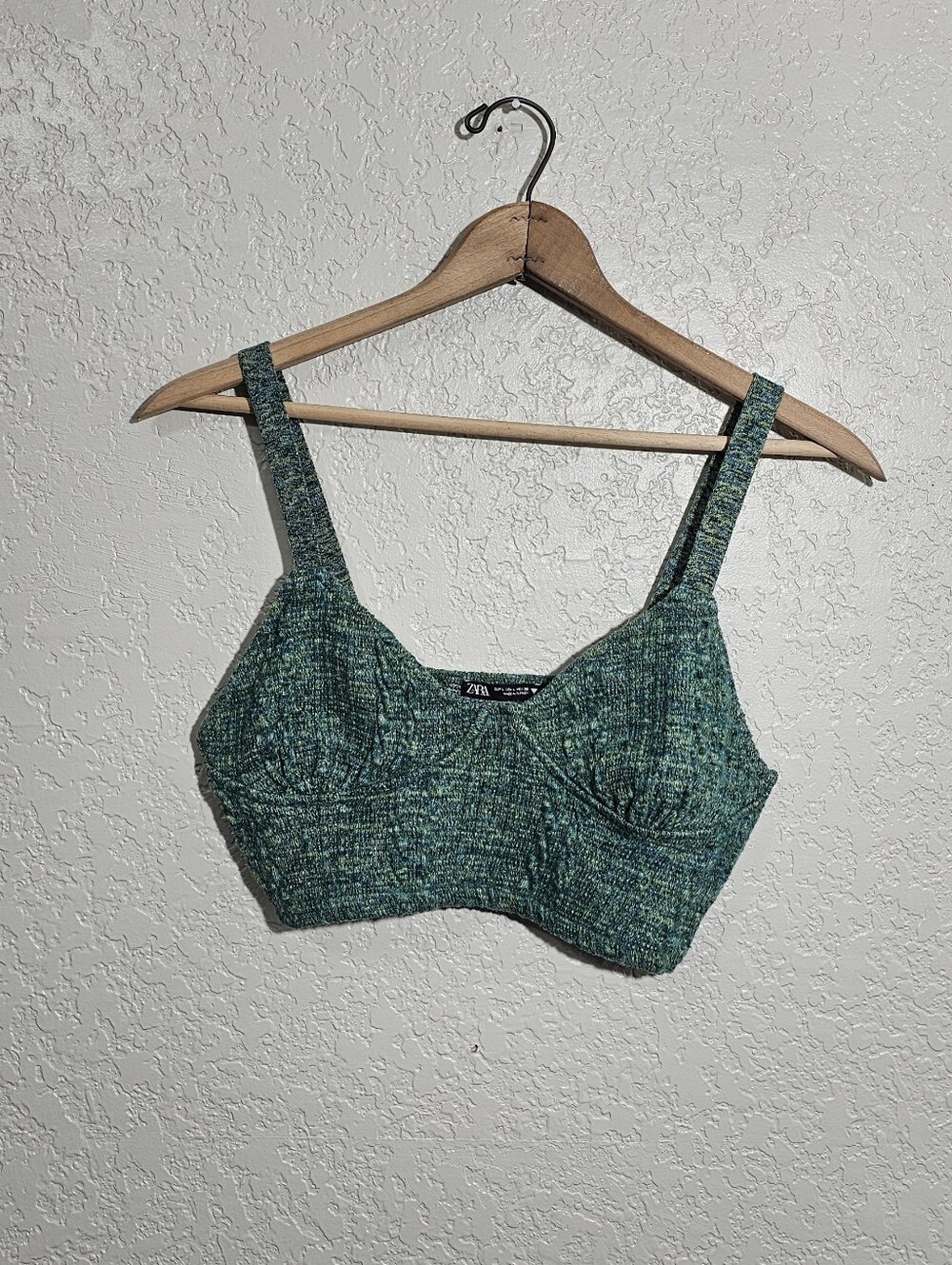 Zara Green/Blue Knit Bralette